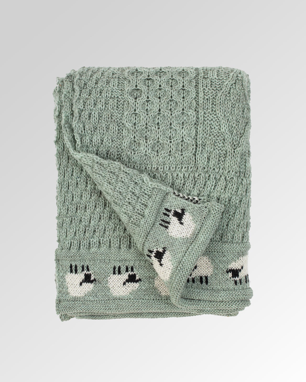 British Wool Aran Sheep Throw