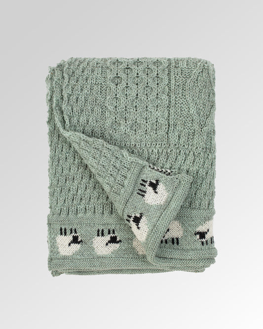 British Wool Aran Sheep Throw