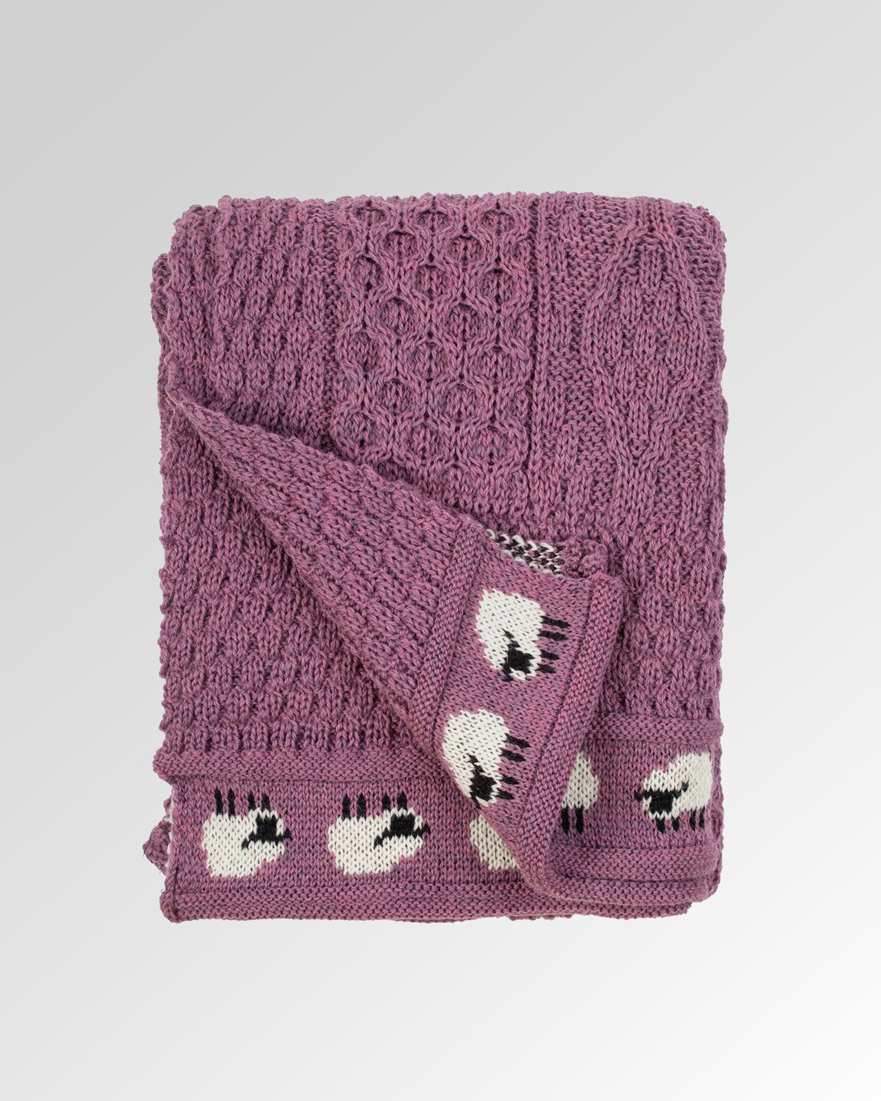 British Wool Aran Sheep Throw