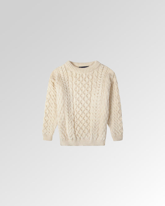 Children's Crew Neck Aran Jumper