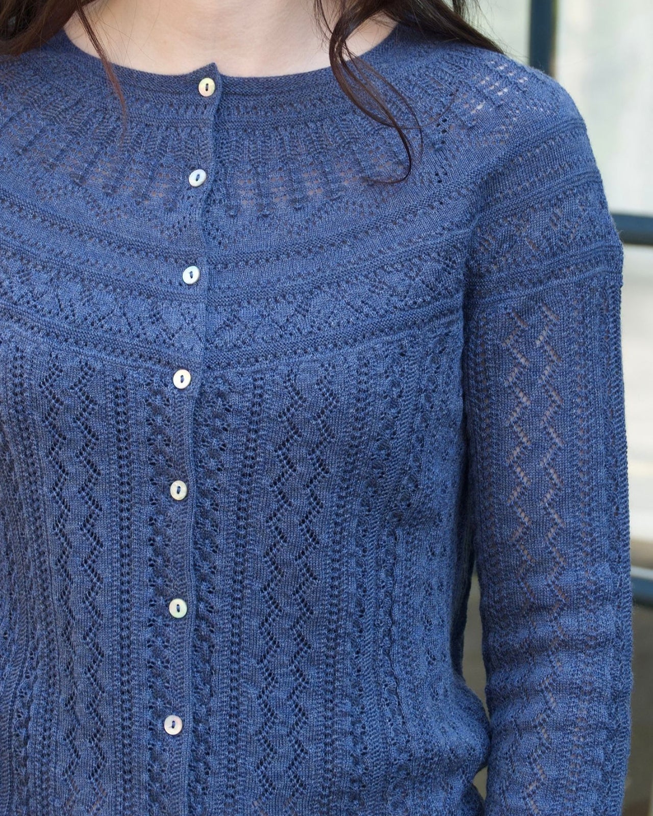 Vaila Lace Merino Wool Cardigan