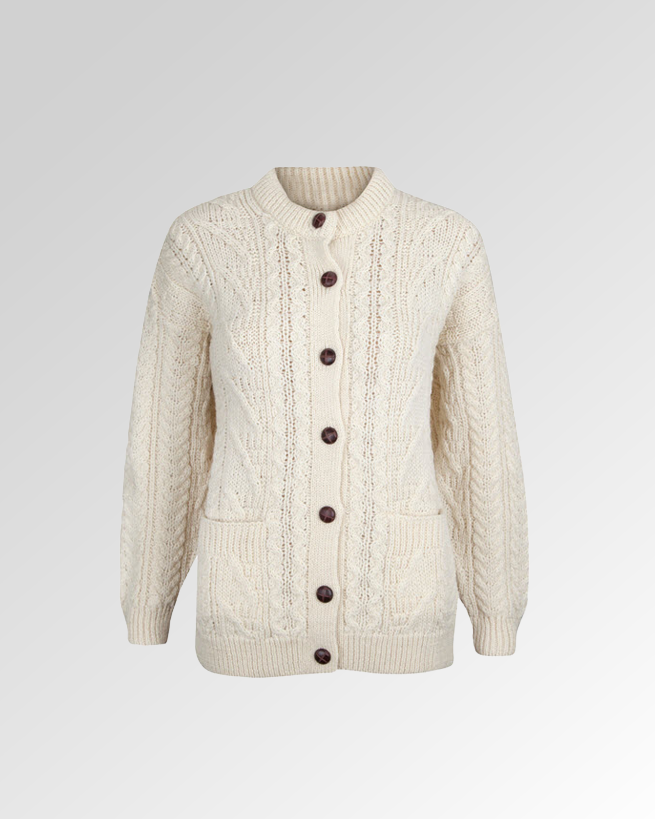 Ladies Lumber Aran Cardigan