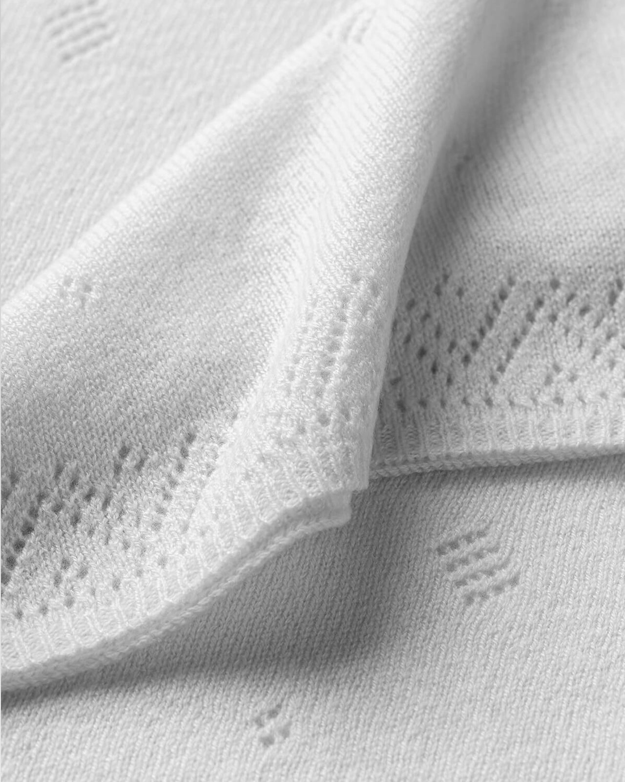 Pointelle Cashmere Baby Blanket