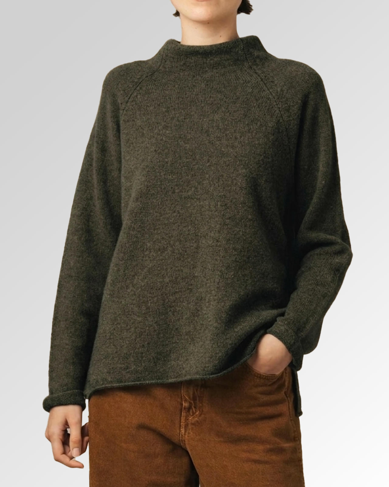 Classic Merino Wool Raglan Sweater