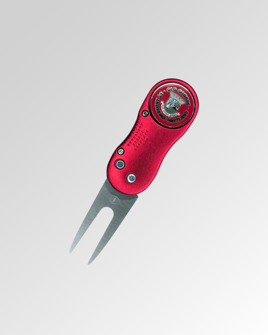 Golf Divot Repair Tool with Pop-up Button & Magnetic Ball Marker