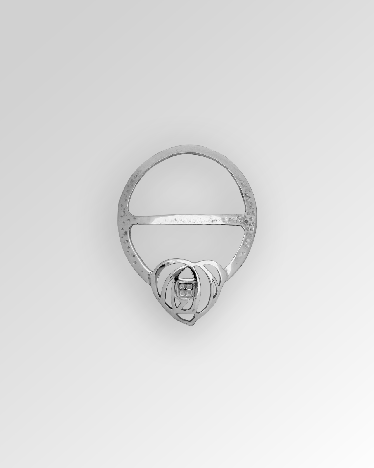 Scarf Ring in Polished Pewter