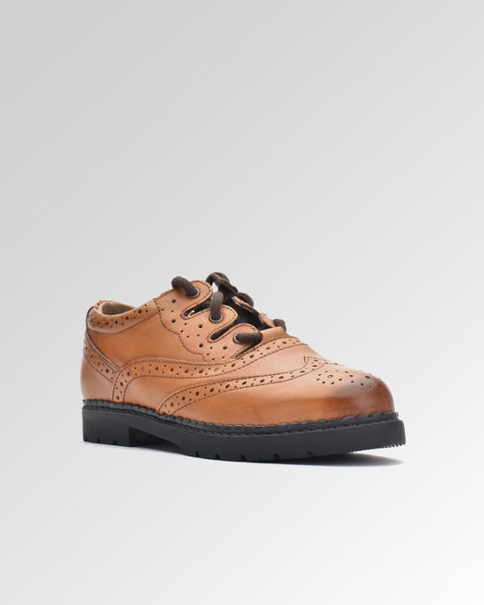 Boys  Brown Ghillie Brogues