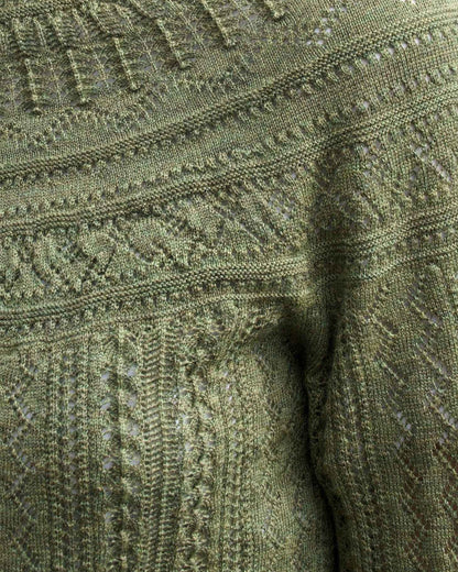 Vaila Lace Merino Wool Cardigan